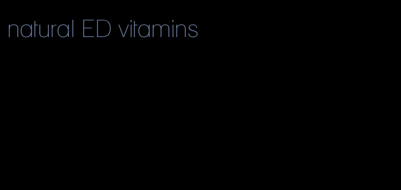 natural ED vitamins