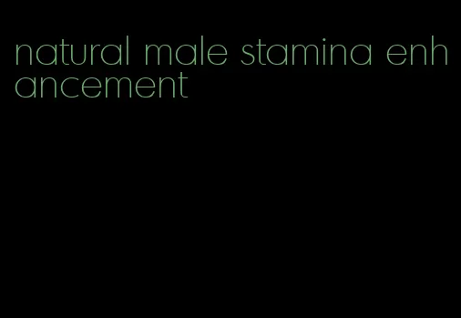 natural male stamina enhancement