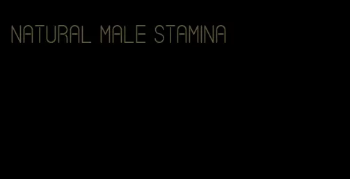 natural male stamina