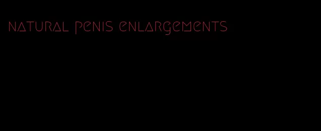 natural penis enlargements