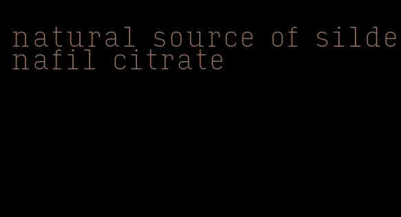 natural source of sildenafil citrate