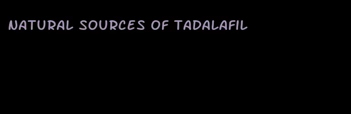 natural sources of tadalafil