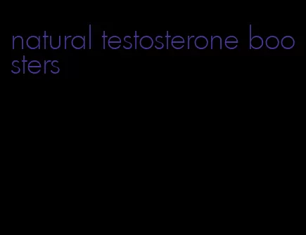 natural testosterone boosters