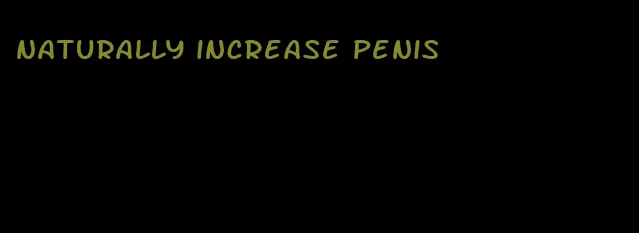 naturally increase penis