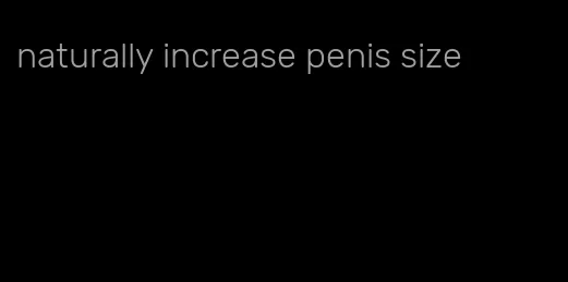 naturally increase penis size