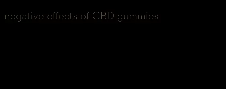 negative effects of CBD gummies