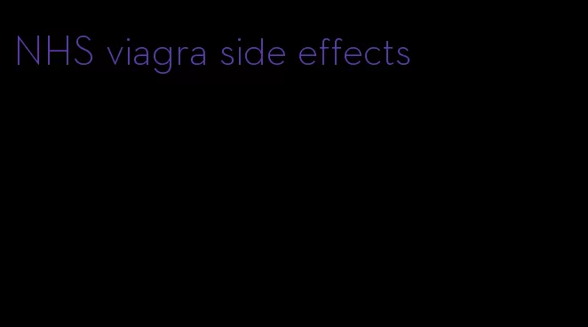 NHS viagra side effects