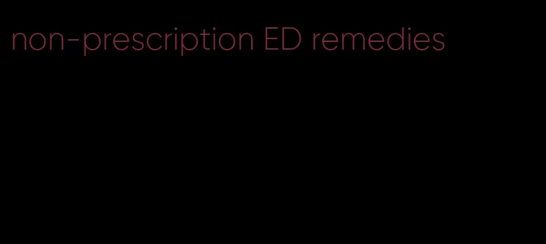 non-prescription ED remedies