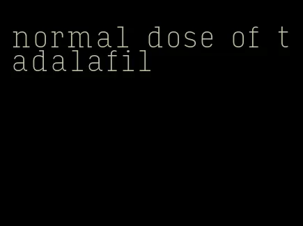 normal dose of tadalafil