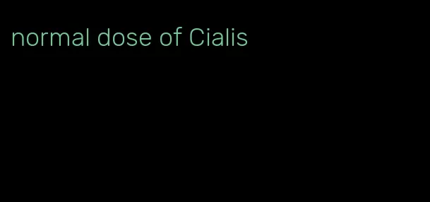 normal dose of Cialis