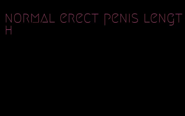 normal erect penis length