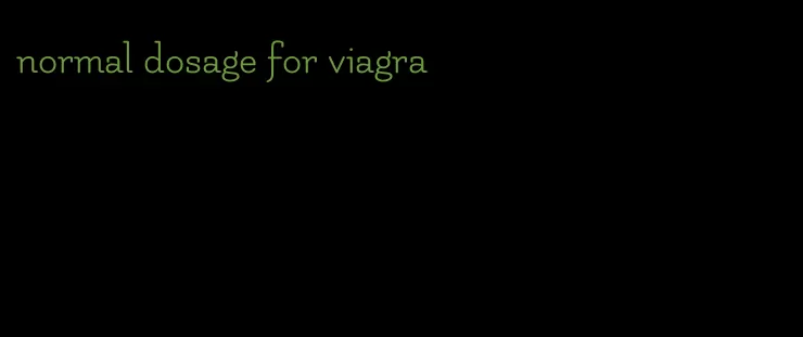 normal dosage for viagra