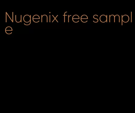 Nugenix free sample