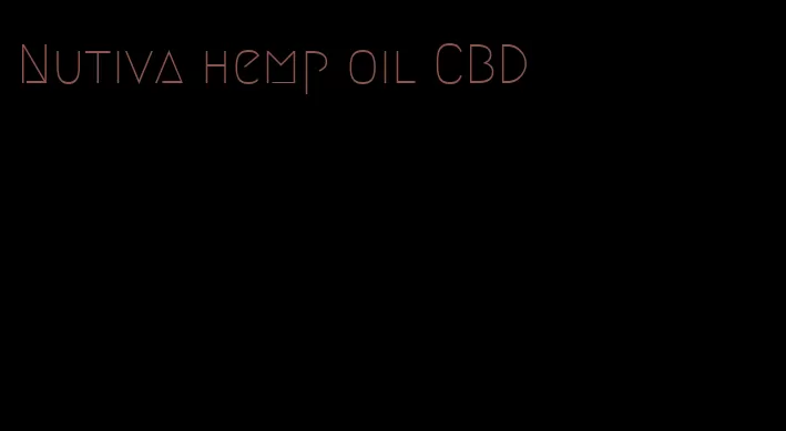 Nutiva hemp oil CBD