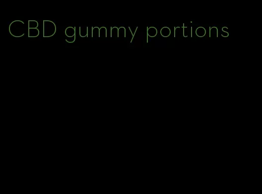 CBD gummy portions