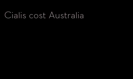 Cialis cost Australia