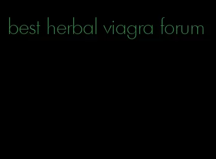 best herbal viagra forum