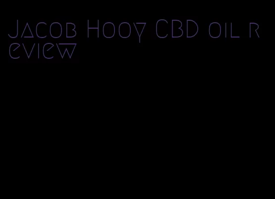 Jacob Hooy CBD oil review