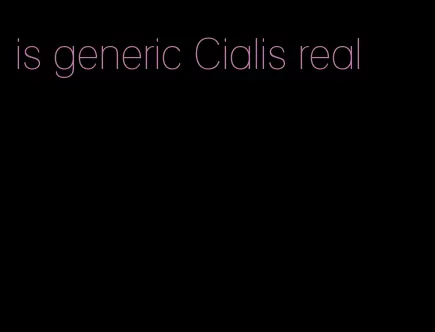 is generic Cialis real