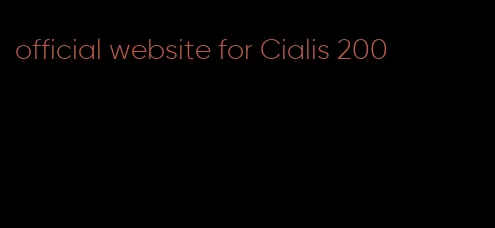 official website for Cialis 200