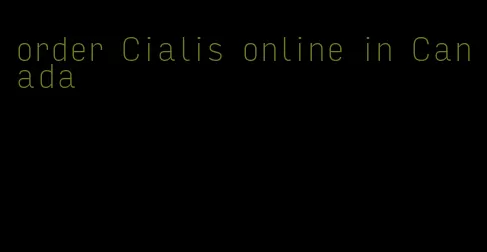 order Cialis online in Canada