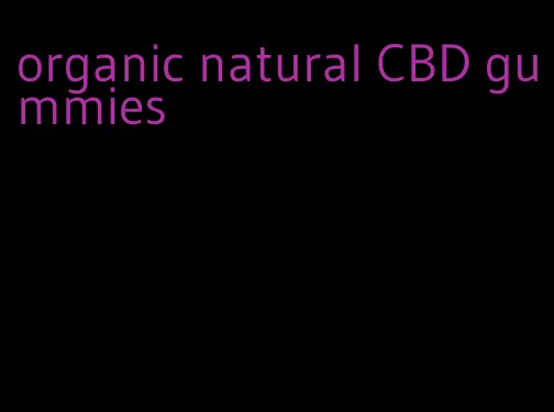 organic natural CBD gummies