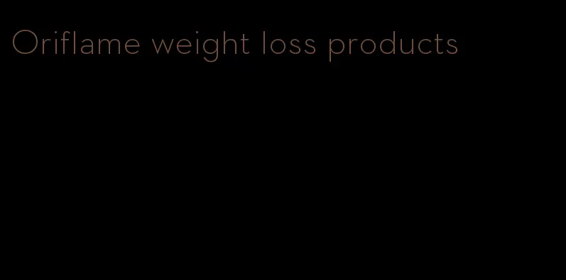 Oriflame weight loss products