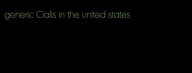 generic Cialis in the united states