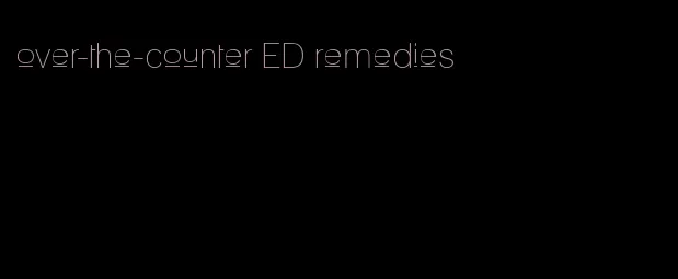 over-the-counter ED remedies