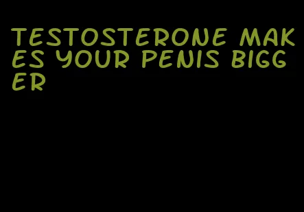 testosterone makes your penis bigger