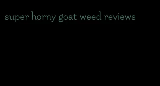 super horny goat weed reviews