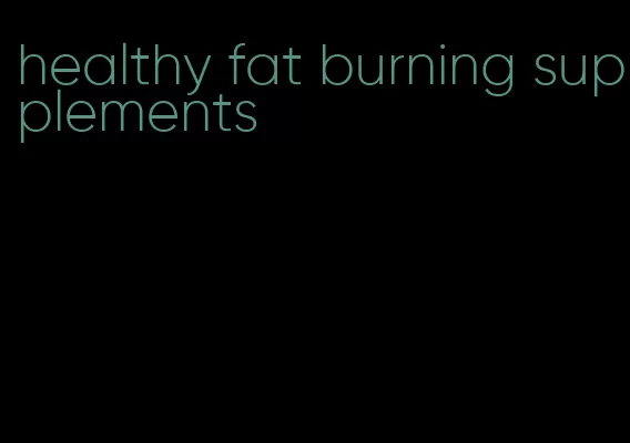 healthy fat burning supplements