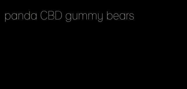 panda CBD gummy bears