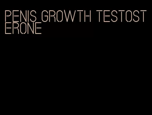 penis growth testosterone