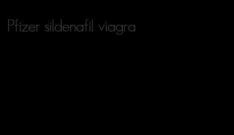 Pfizer sildenafil viagra