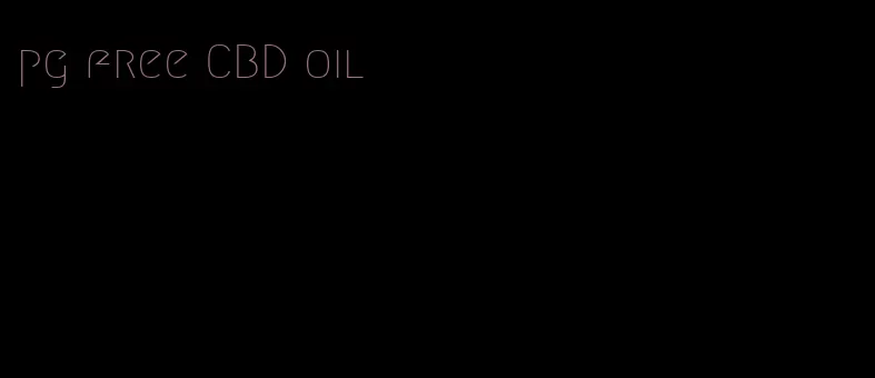 pg free CBD oil