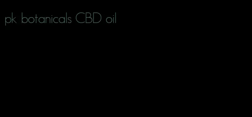 pk botanicals CBD oil