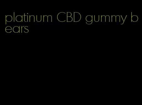 platinum CBD gummy bears