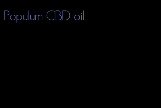 Populum CBD oil