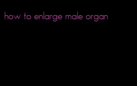 how to enlarge male organ