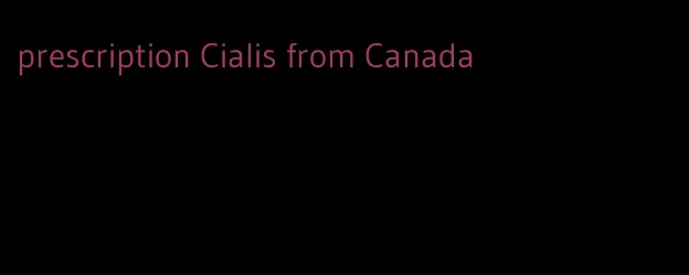 prescription Cialis from Canada