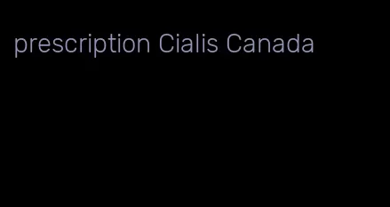 prescription Cialis Canada