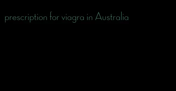 prescription for viagra in Australia