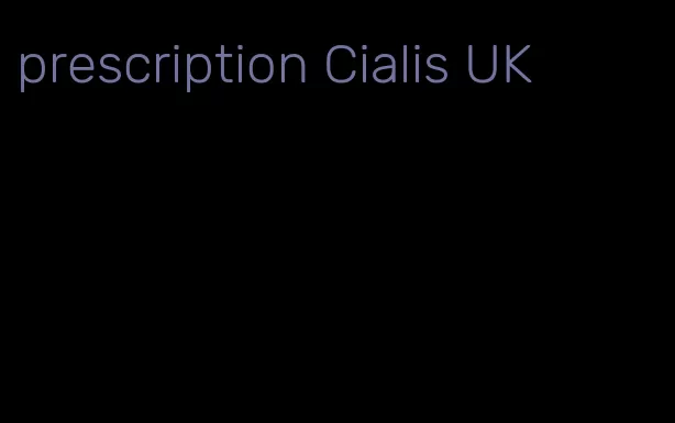 prescription Cialis UK