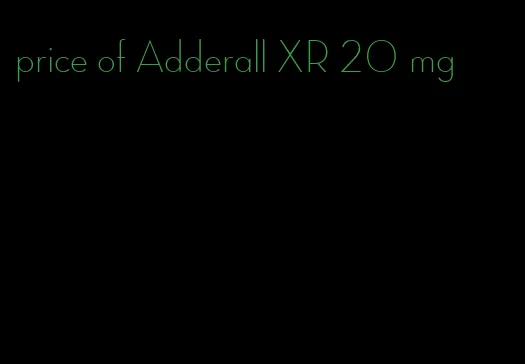 price of Adderall XR 20 mg