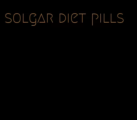 solgar diet pills