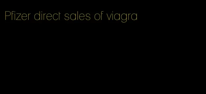 Pfizer direct sales of viagra