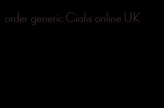 order generic Cialis online UK