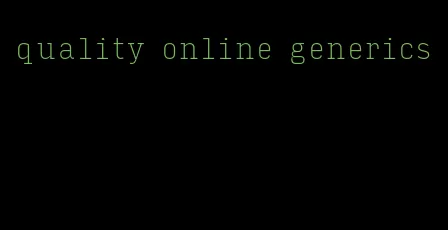 quality online generics