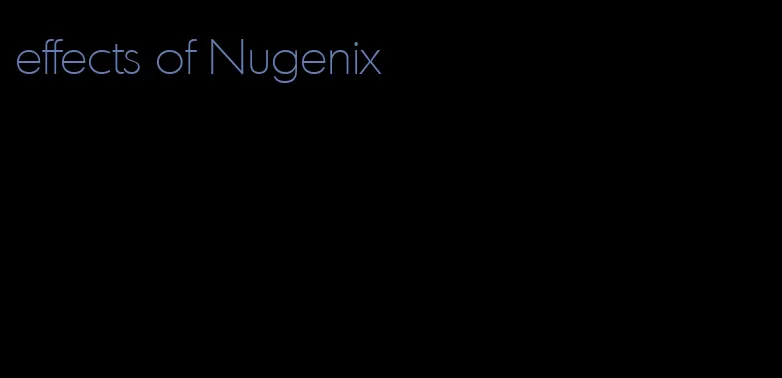 effects of Nugenix